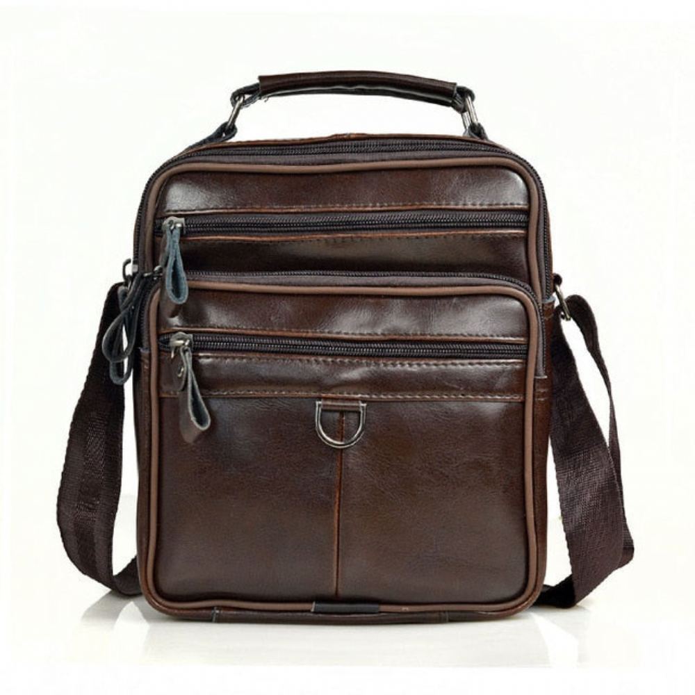Miesten Salkut Muoti Aitoa Nahkaa Oleva Crossbody-laukku