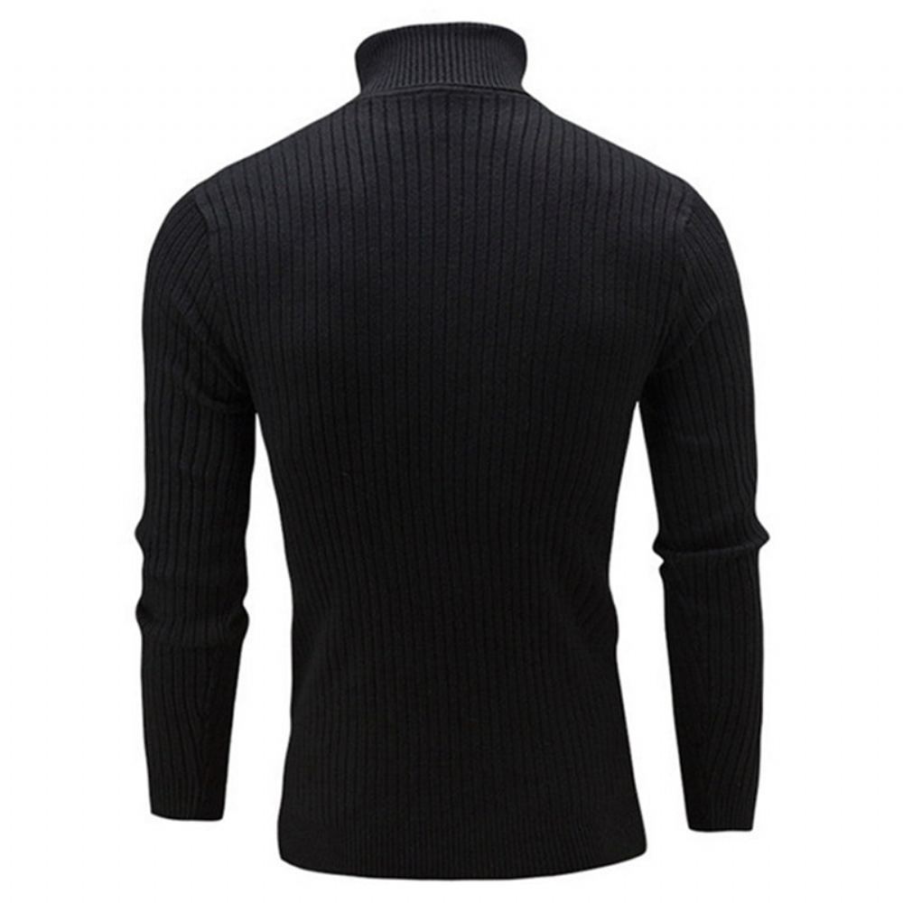 Miesten Neulepuserot Turtleneck Solid Vapaa-ajan Pusero