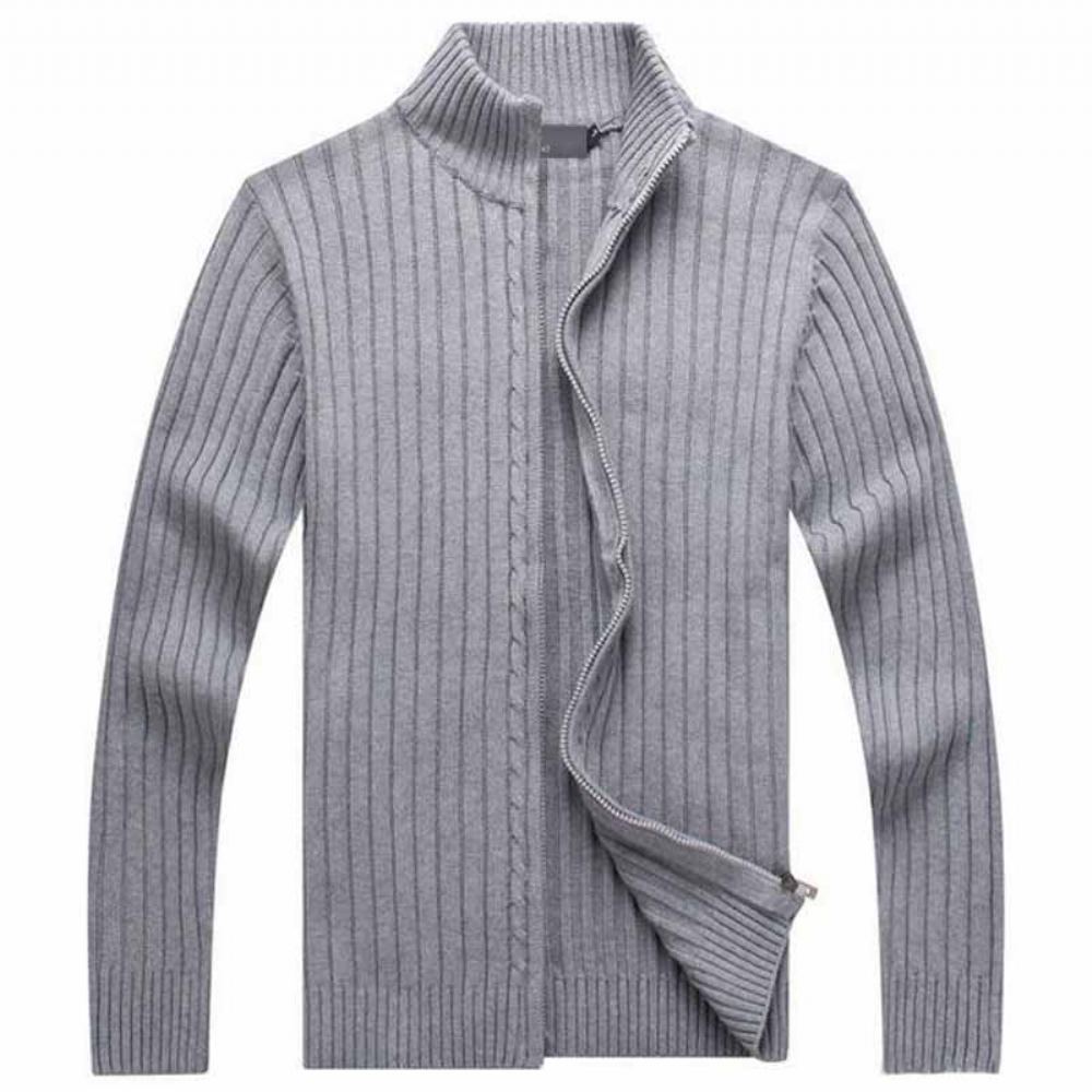 Neulepuserot Miesten Casual Style Stand Kaulus Koko Puuvillainen Villapaita