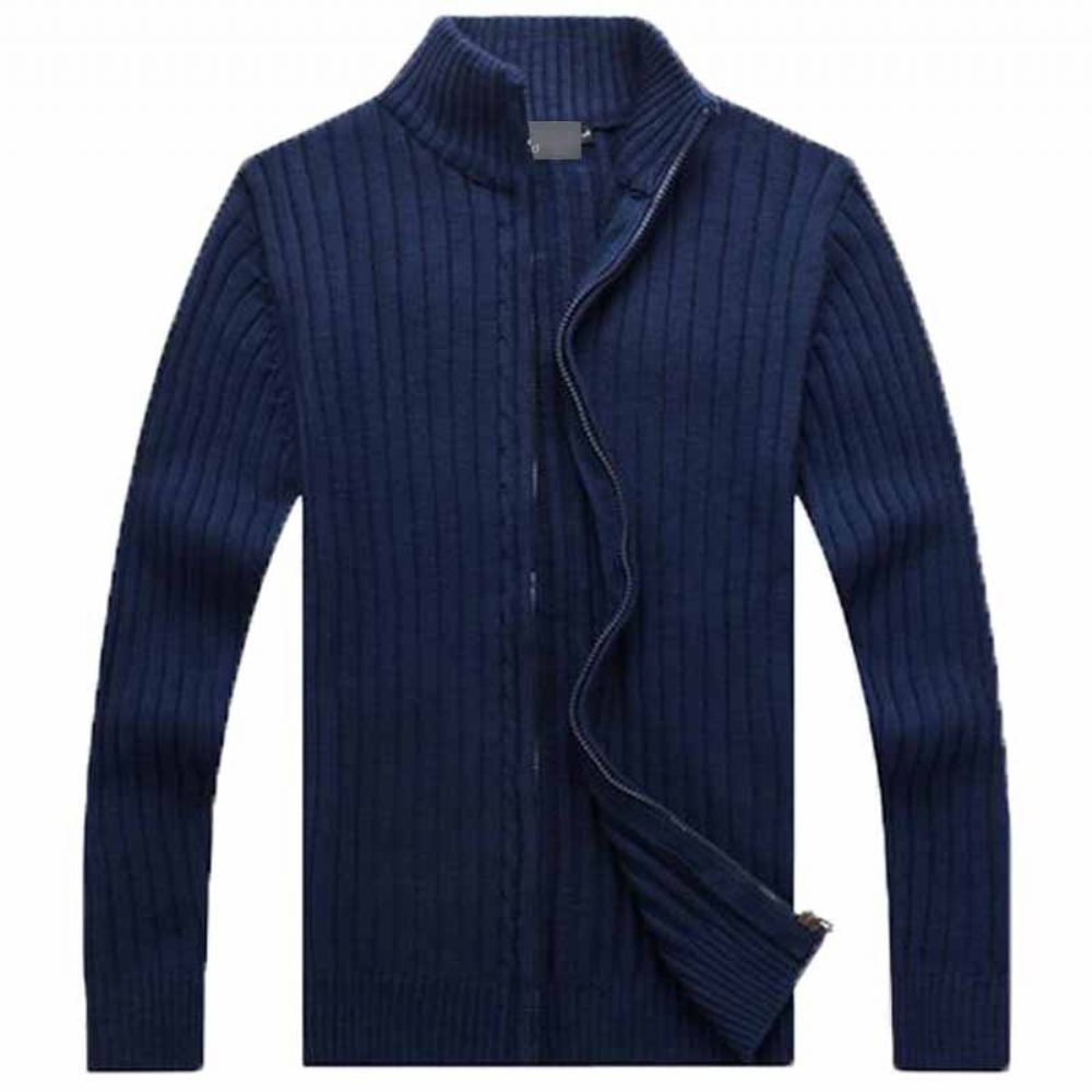Neulepuserot Miesten Casual Style Stand Kaulus Koko Puuvillainen Villapaita
