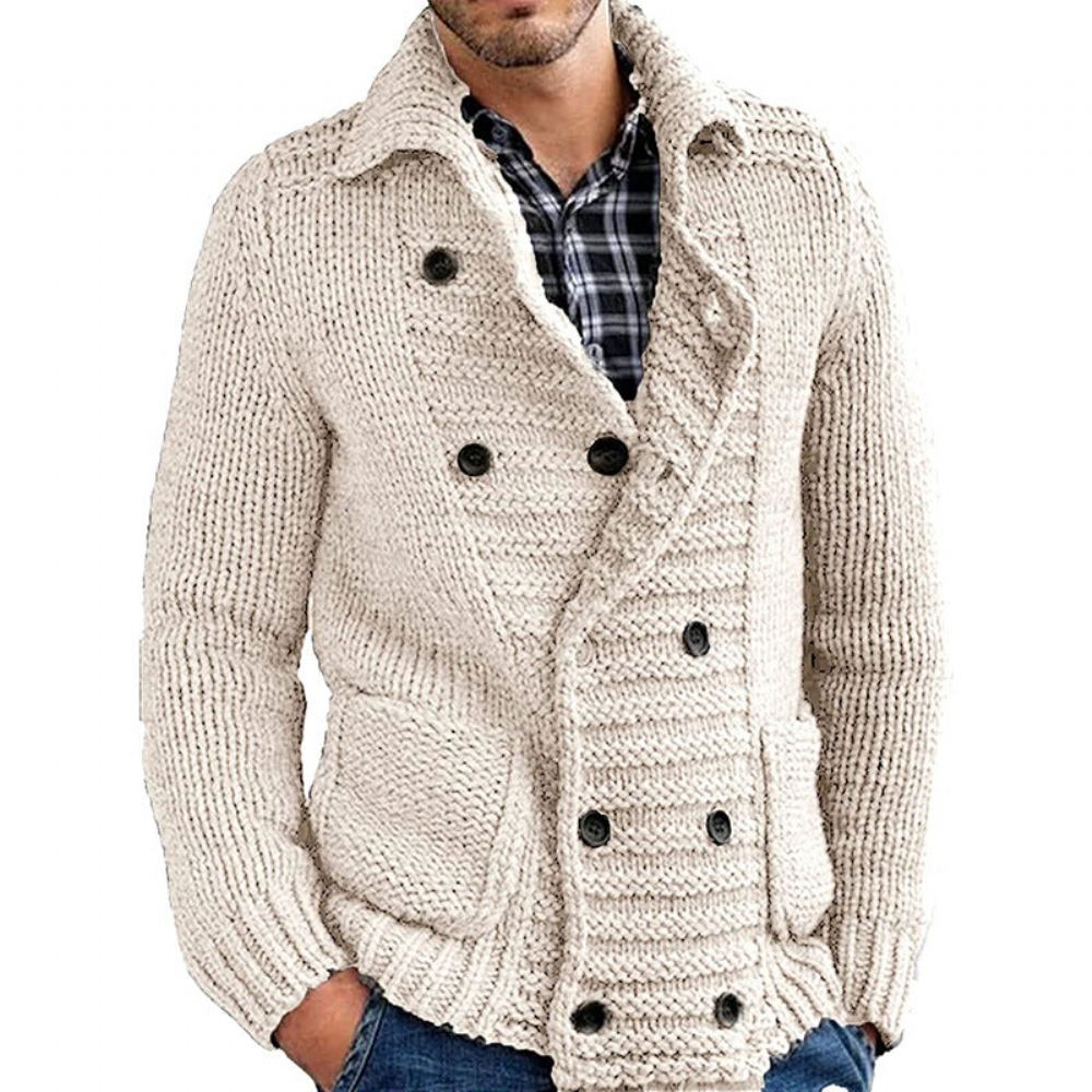 Neulepuserot Miesten Villa Open Stitch Fashion Button Pusero