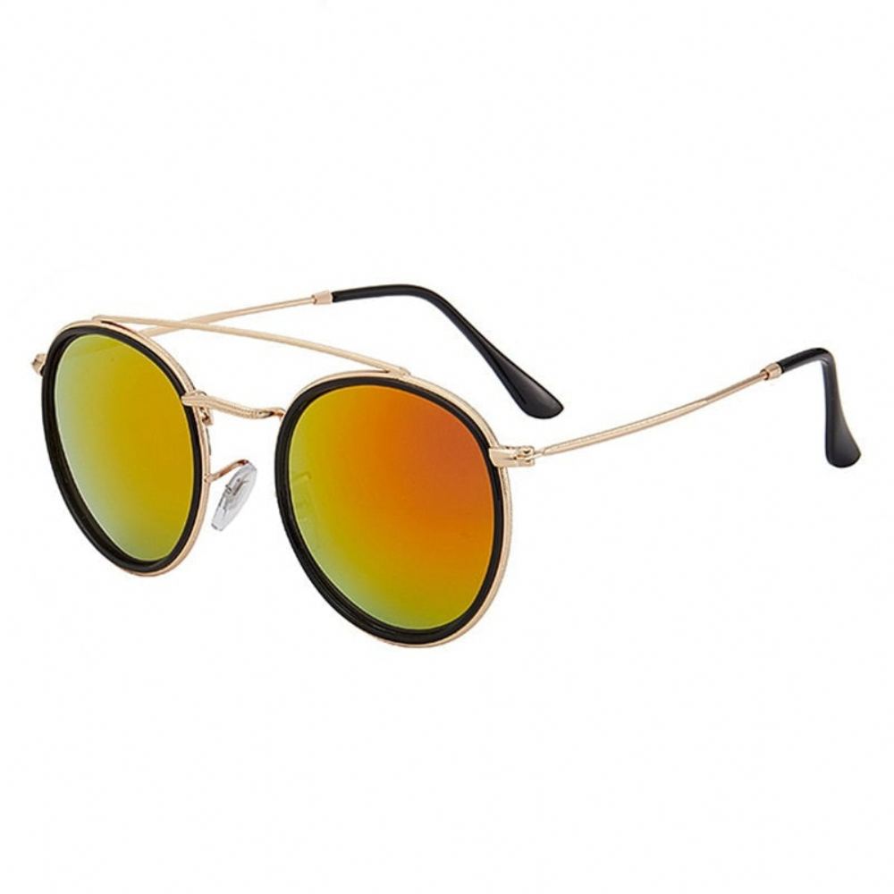 Retro Pyöreä Designer Glasses Metalliset Aurinkolasit