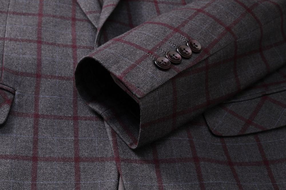 Muodollinen Ruudullinen Villableiseri Blazerit Miesten