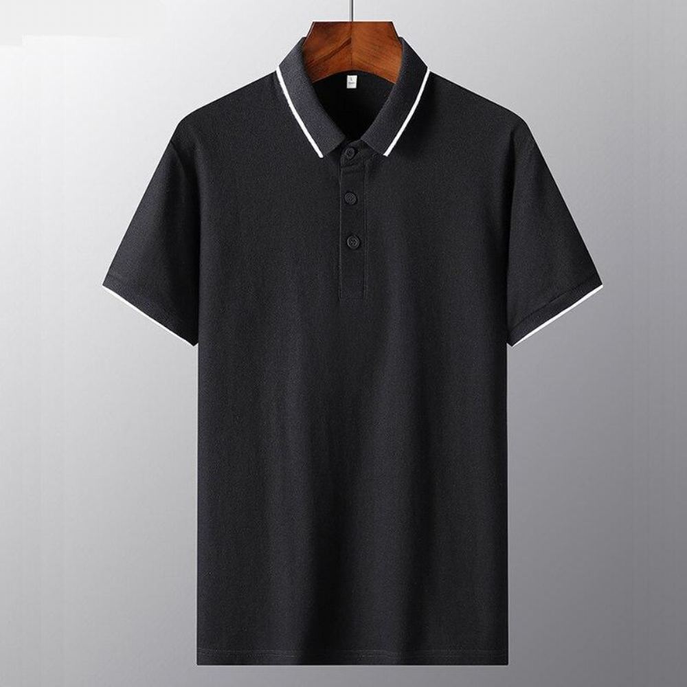 Poolopaidat Miesten Solid Golf Summer Cotton Poolopaita