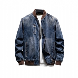 Farkkutakit Miesten Autumn Denim Casual Pilot Bomber Takki