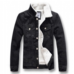 Farkkutakit Miesten Talvin Paksu Fleece-farkkutakki