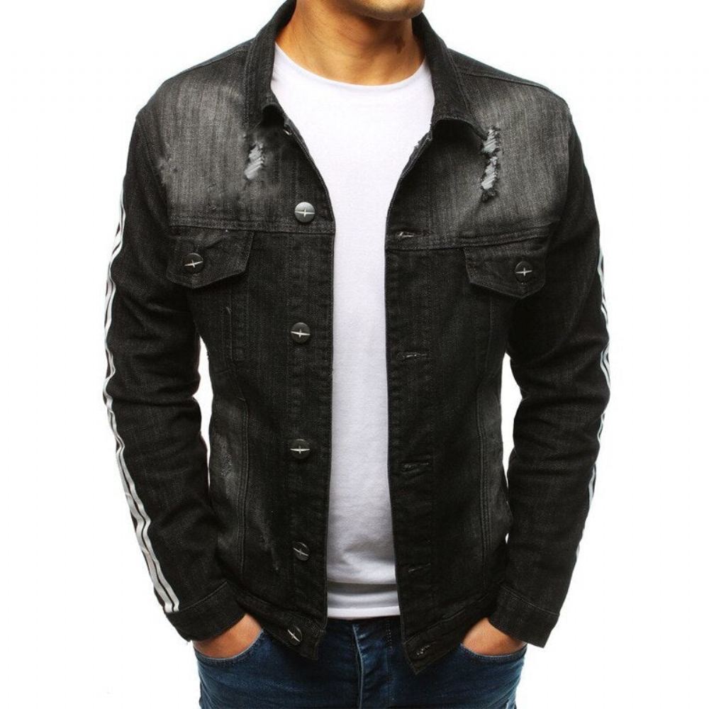 Farkkutakit Miesten Tyylikäs Designer Denim Takki