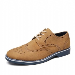 Juhlakengät Miesten Brogue Style Mokkanahkaiset Mekkokengät