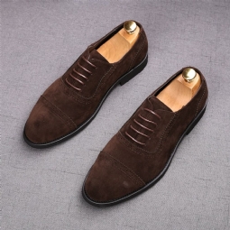 Juhlakengät Miesten Nauhanauhalliset Italialaiset Stylistit Litteät Muodolliset Oxfords-kengät