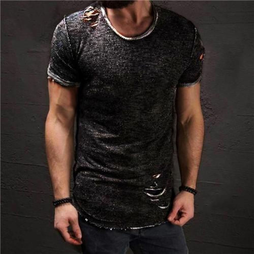 Miesten Paidat Revitty Slim Fit Puuvillainen T-paita