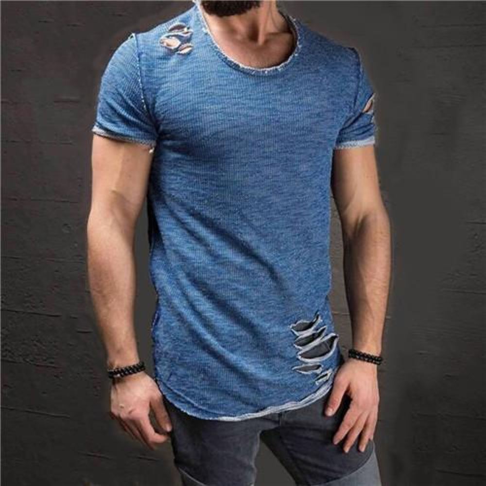Miesten Paidat Revitty Slim Fit Puuvillainen T-paita