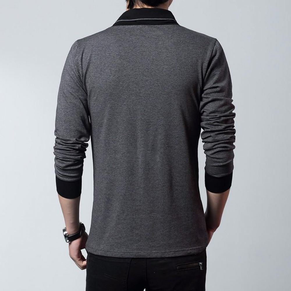 Miesten Paidat Slim Fit Pitkähihainen Muoti T-paita