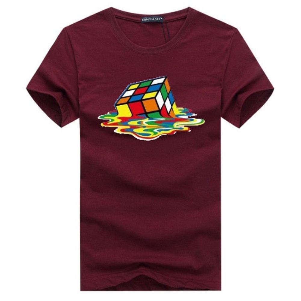 Paidat Miesten Tyylikäs Rubik Cube T-paita