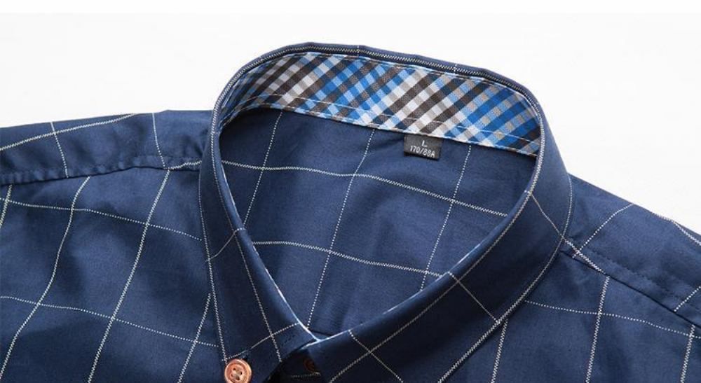 Miesten Kauluspaidat Ruudullinen Muodollinen Yritysmekkopaita