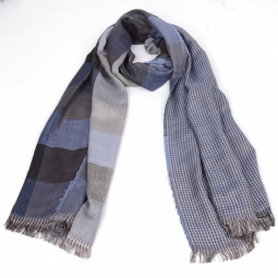 Huivit Miesten Tassel Double Fine Stripe Ruudullinen Huivi