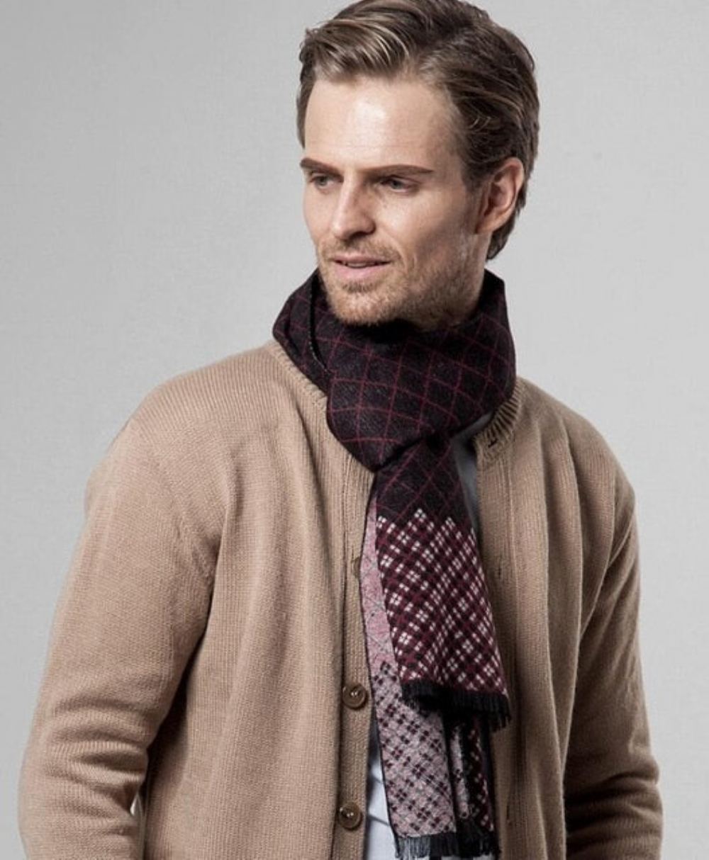 Miesten Huivit Merkki Plaid Cashmere Huivi