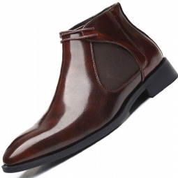 Miesten Bootsit Business Elegant Nahkainen Terävä Chukka Kengät