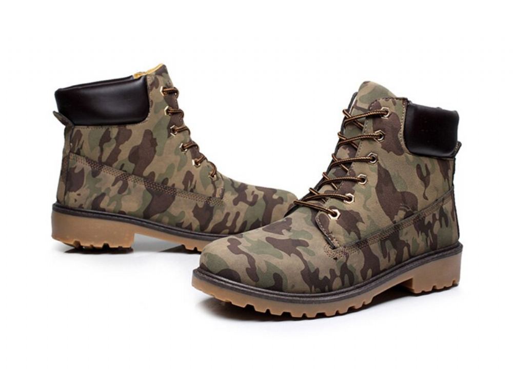 Miesten Bootsit Trendaavat Camo-saappaat