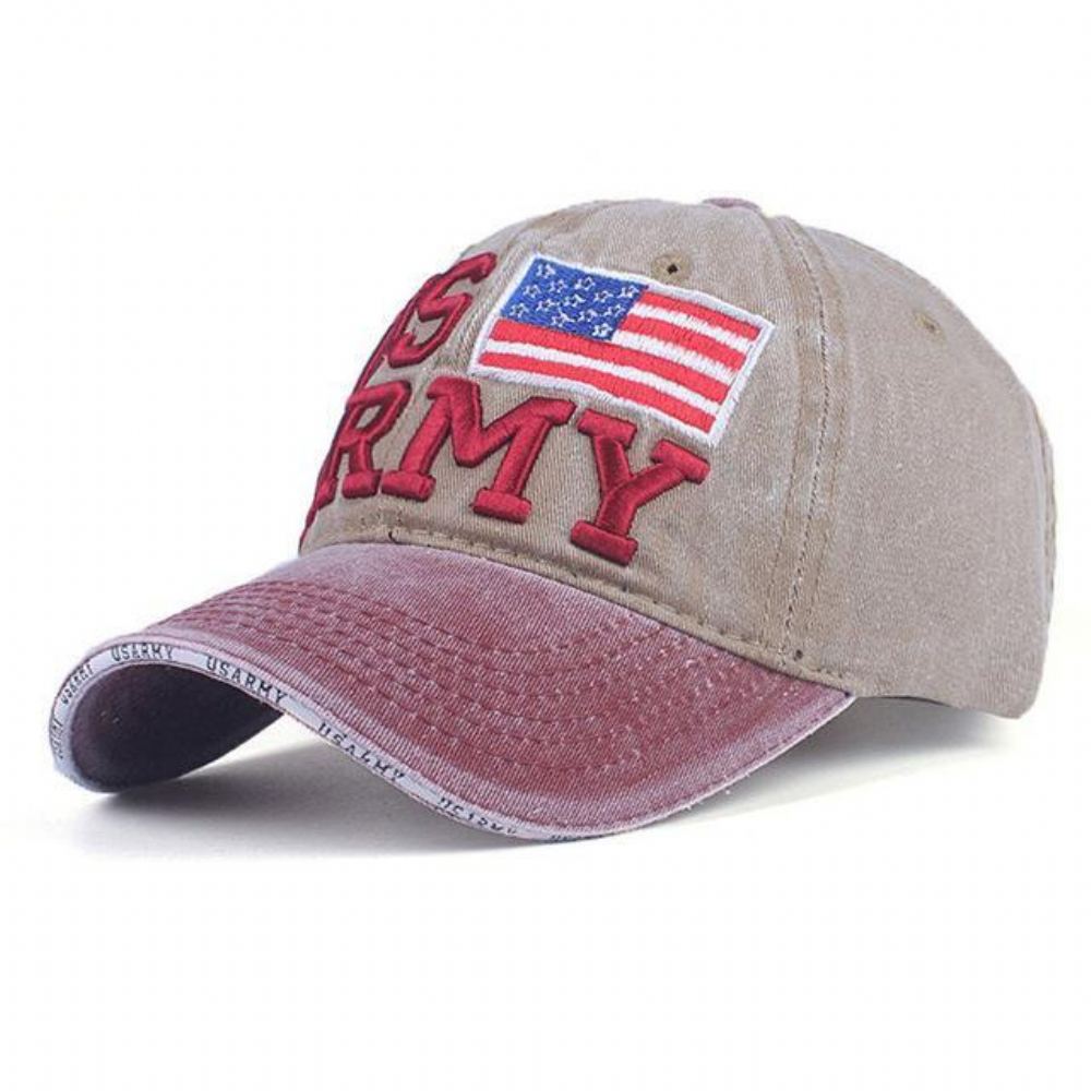 Lippalakit Miesten Quot;us Armyquot; Brodeerattu Baseballlippis