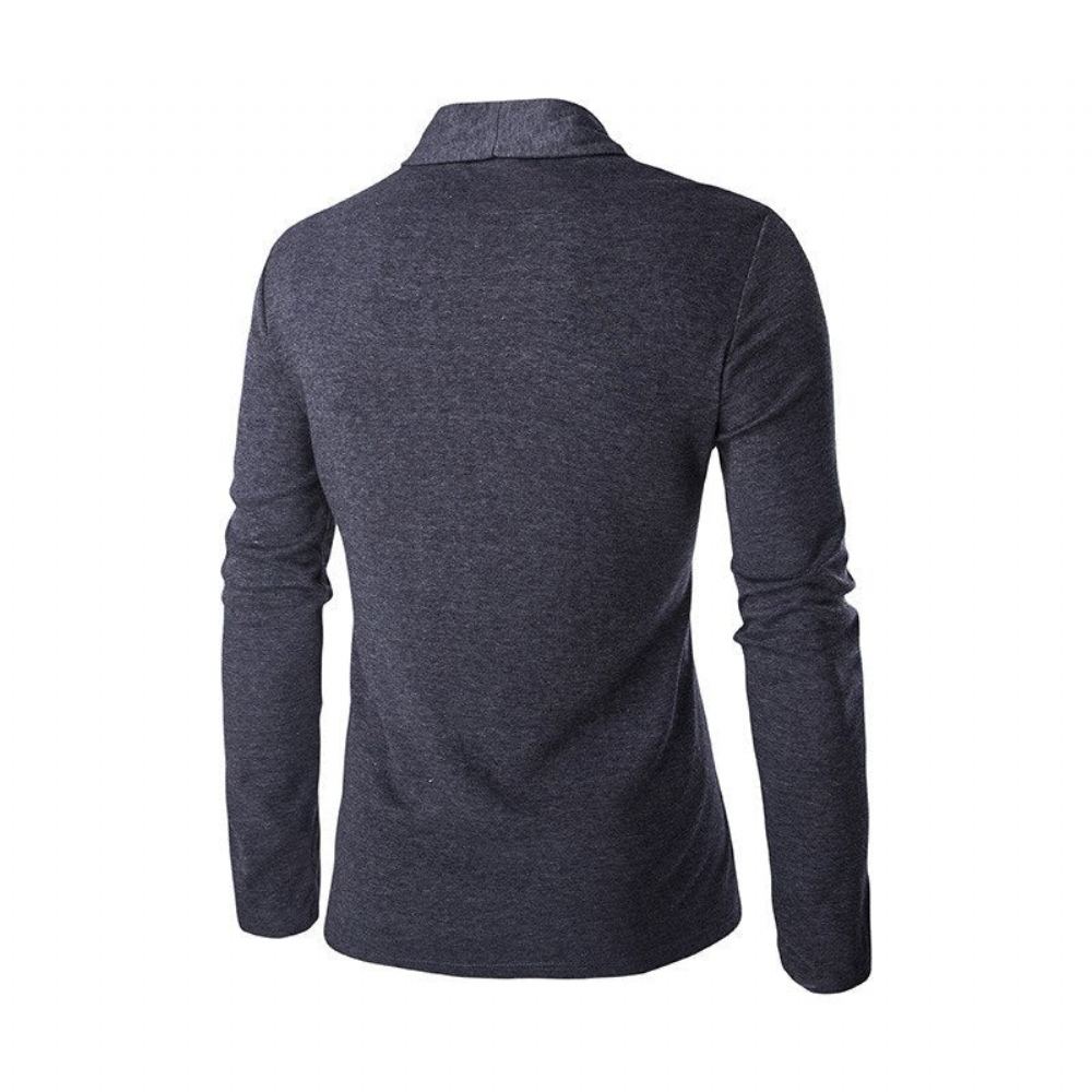 Syksyinen Slim Fit Style Neuletakki Villapaidat Miesten