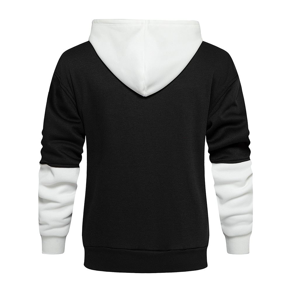 Hupparit Miesten Tyylikäs Patchwork Streetwear Huppari