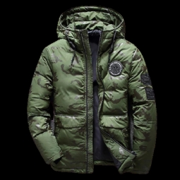 Miesten Takit -20 Asteen White Duck Down Parka