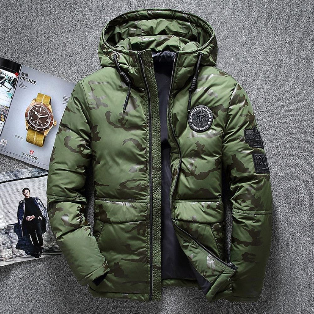 Miesten Takit -20 Asteen White Duck Down Parka
