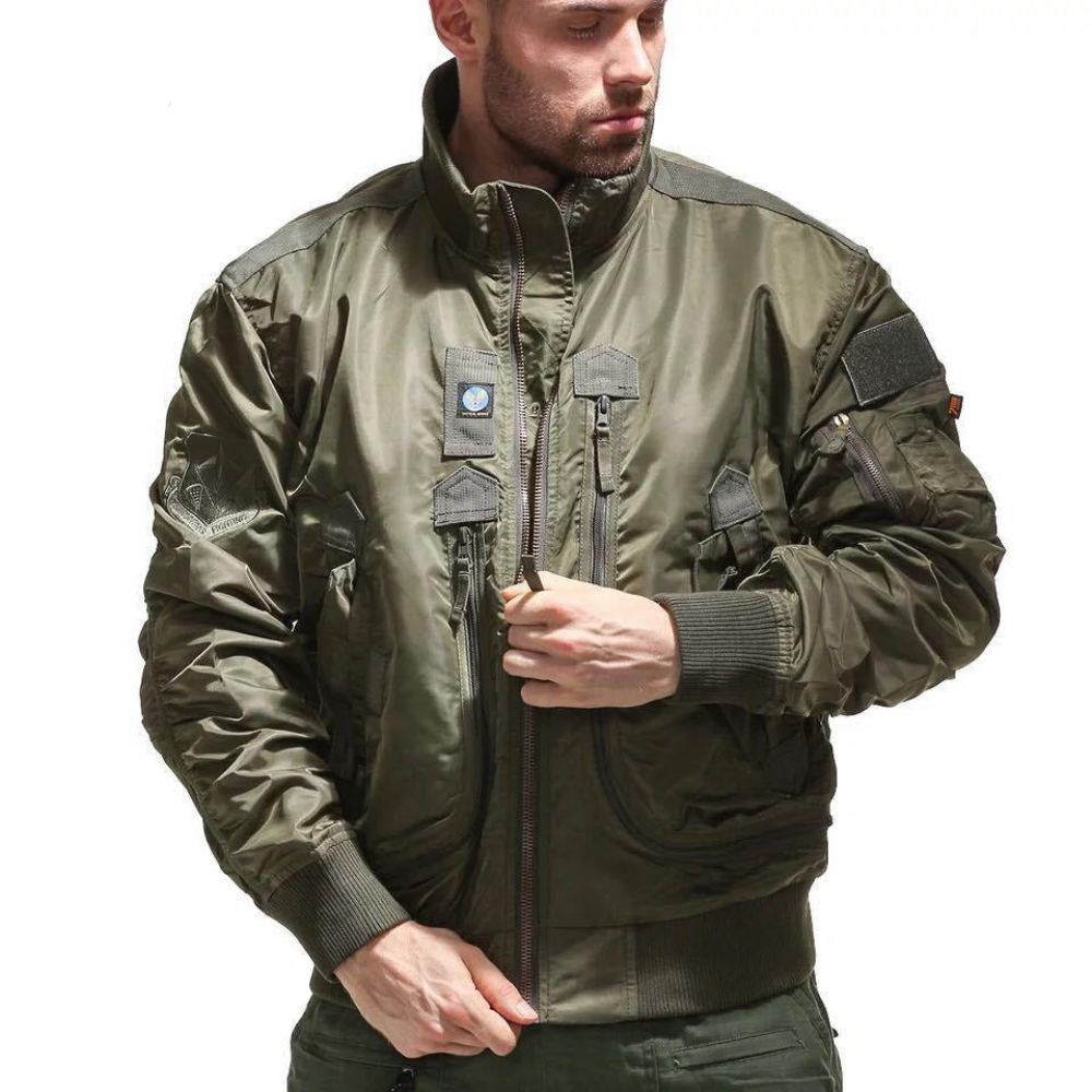 Miesten Takit Army Style Tactical Windbreaker Takki