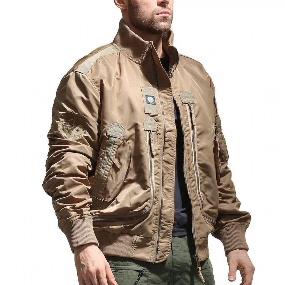 Miesten Takit Army Style Tactical Windbreaker Takki