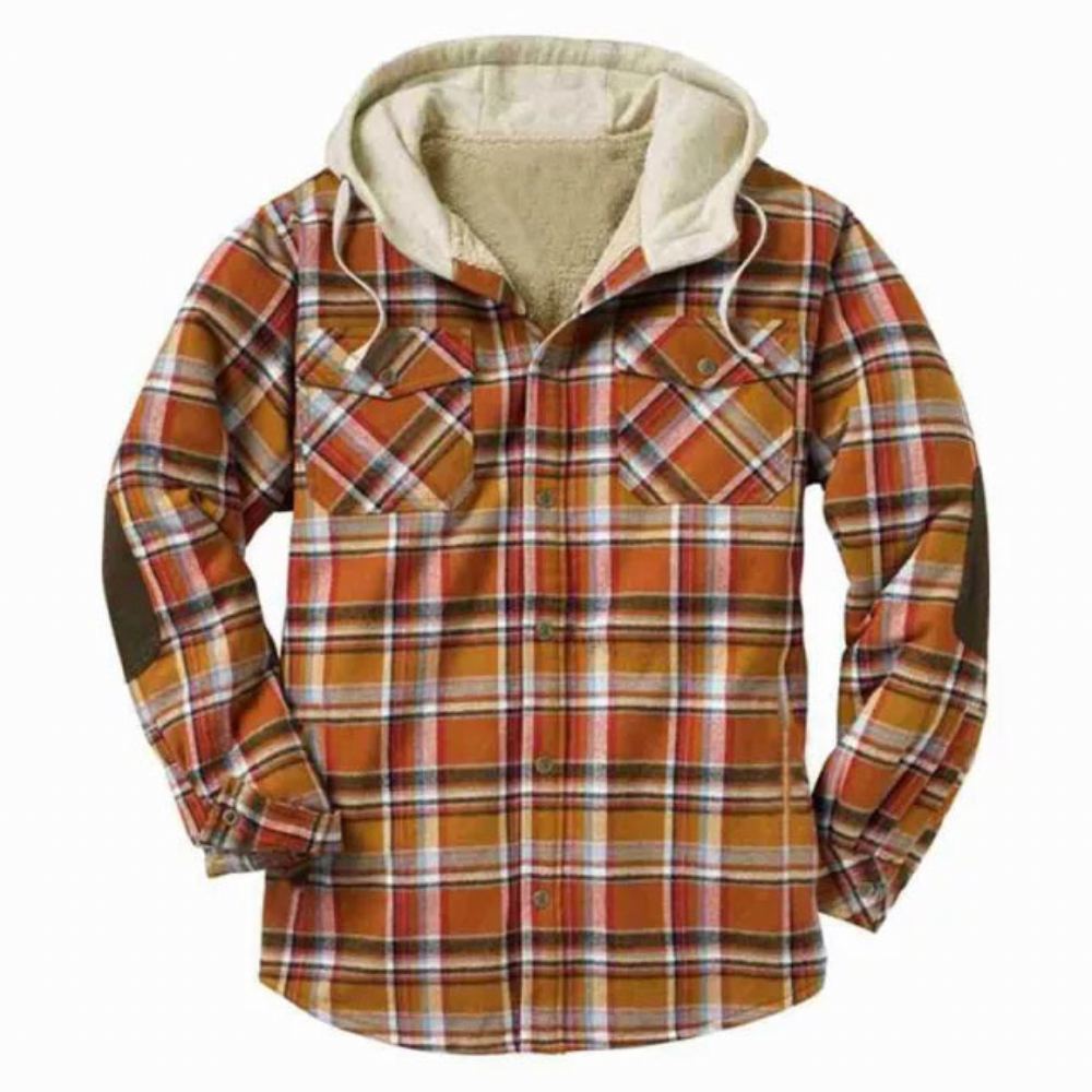 Miesten Takit Fleece Lämmin Kyynärpää Patch Cowboy Takki