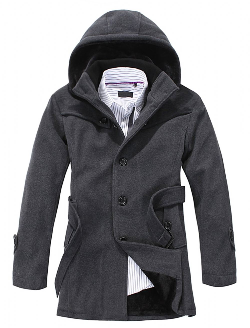 Miesten Takit Muoti Thicken Weigh Wool Business Coat