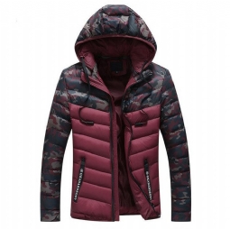 Miesten Takit Naamiointi Lämmin Hupullinen Parka