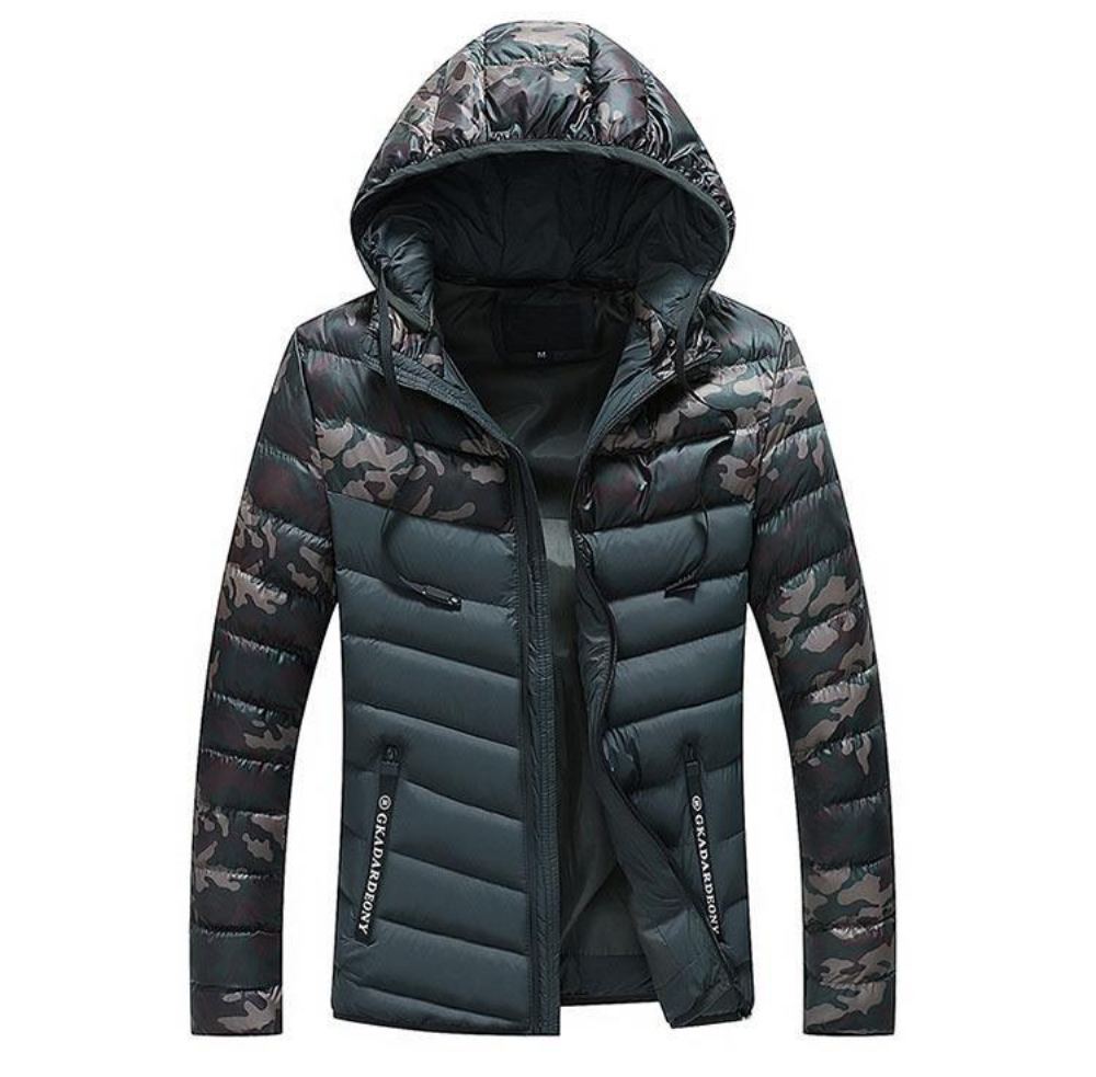 Miesten Takit Naamiointi Lämmin Hupullinen Parka