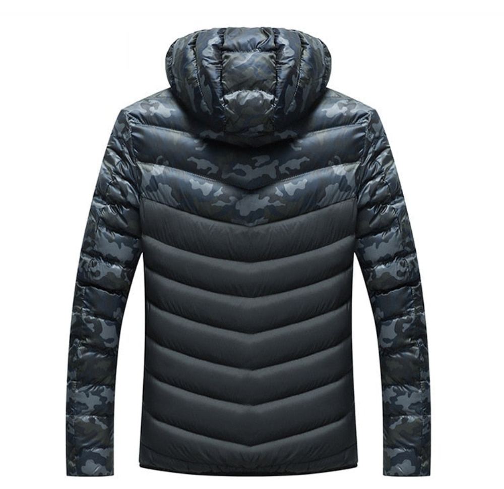 Miesten Takit Naamiointi Lämmin Hupullinen Parka