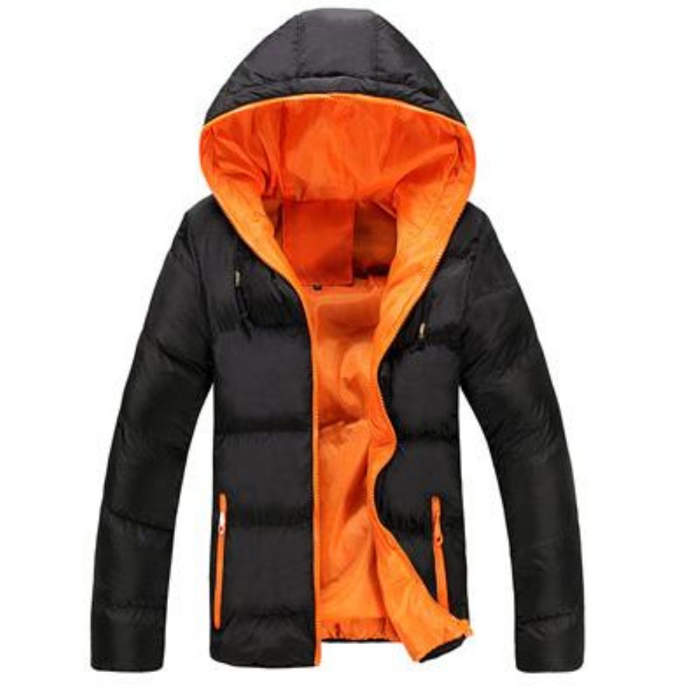 Miesten Takit Parka Lämmin Hupullinen Pehmustettu Takki