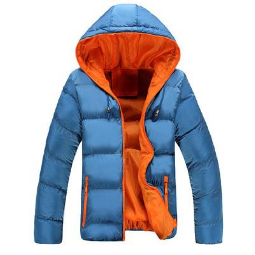 Miesten Takit Parka Lämmin Hupullinen Pehmustettu Takki