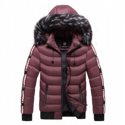 Miesten Takit Parka Side Striped Thicken Takki