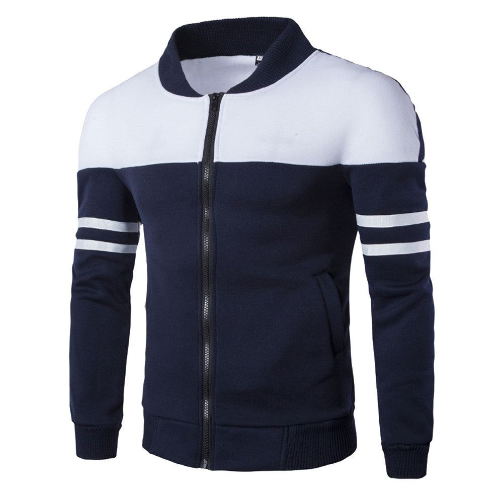 Miesten Takit Urheiluvaatteet Patchwork Baseball-takki