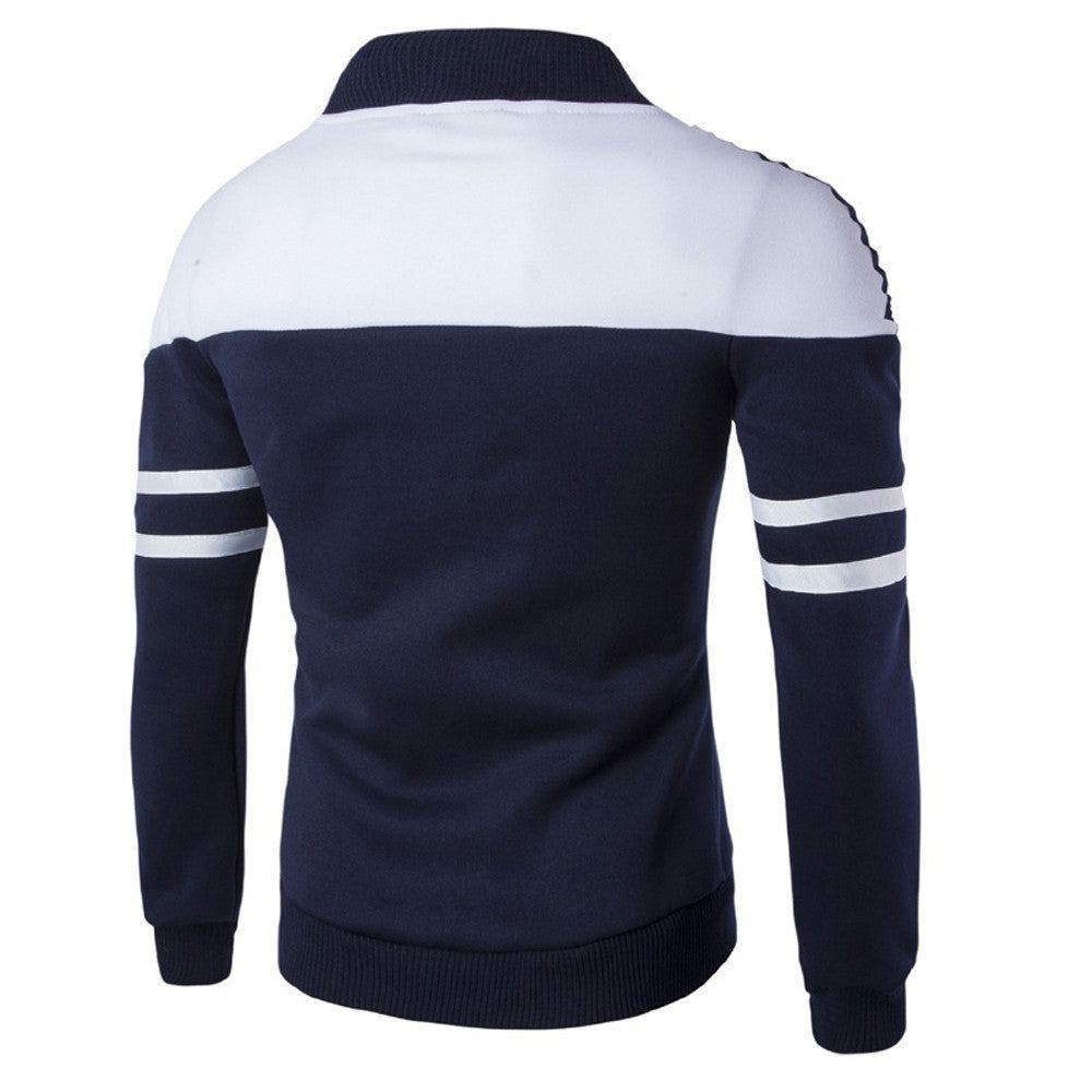 Miesten Takit Urheiluvaatteet Patchwork Baseball-takki
