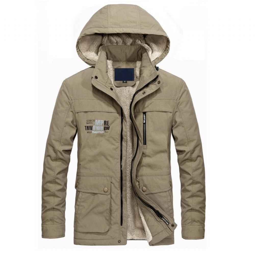 Takit Miesten Fleece Liner Thermal Hood Tuulenpitävä Takki