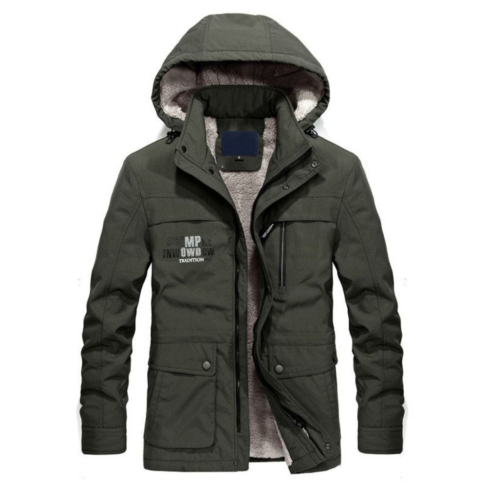 Takit Miesten Fleece Liner Thermal Hood Tuulenpitävä Takki