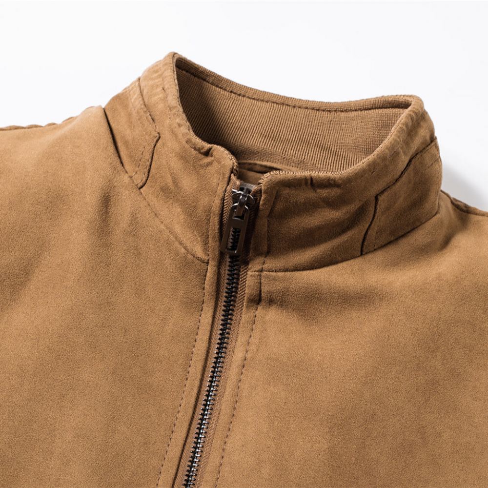 Takit Miesten Streetwear Vintage Style Mokkanahka Bomber-takki