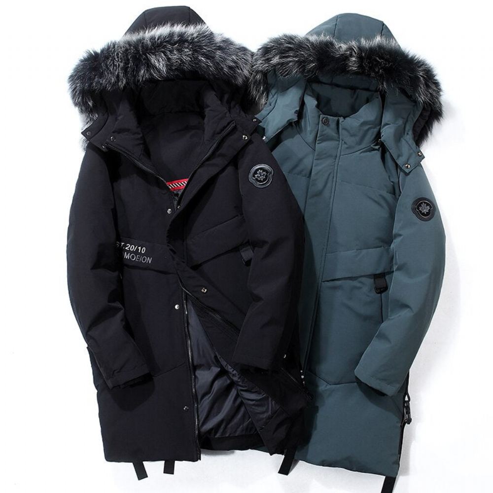 Takit Miesten Talven Lämmin Heavy 80% Untuvahuppu Parka