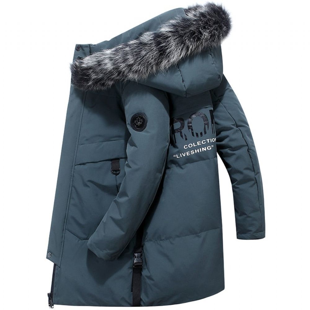 Takit Miesten Talven Lämmin Heavy 80% Untuvahuppu Parka