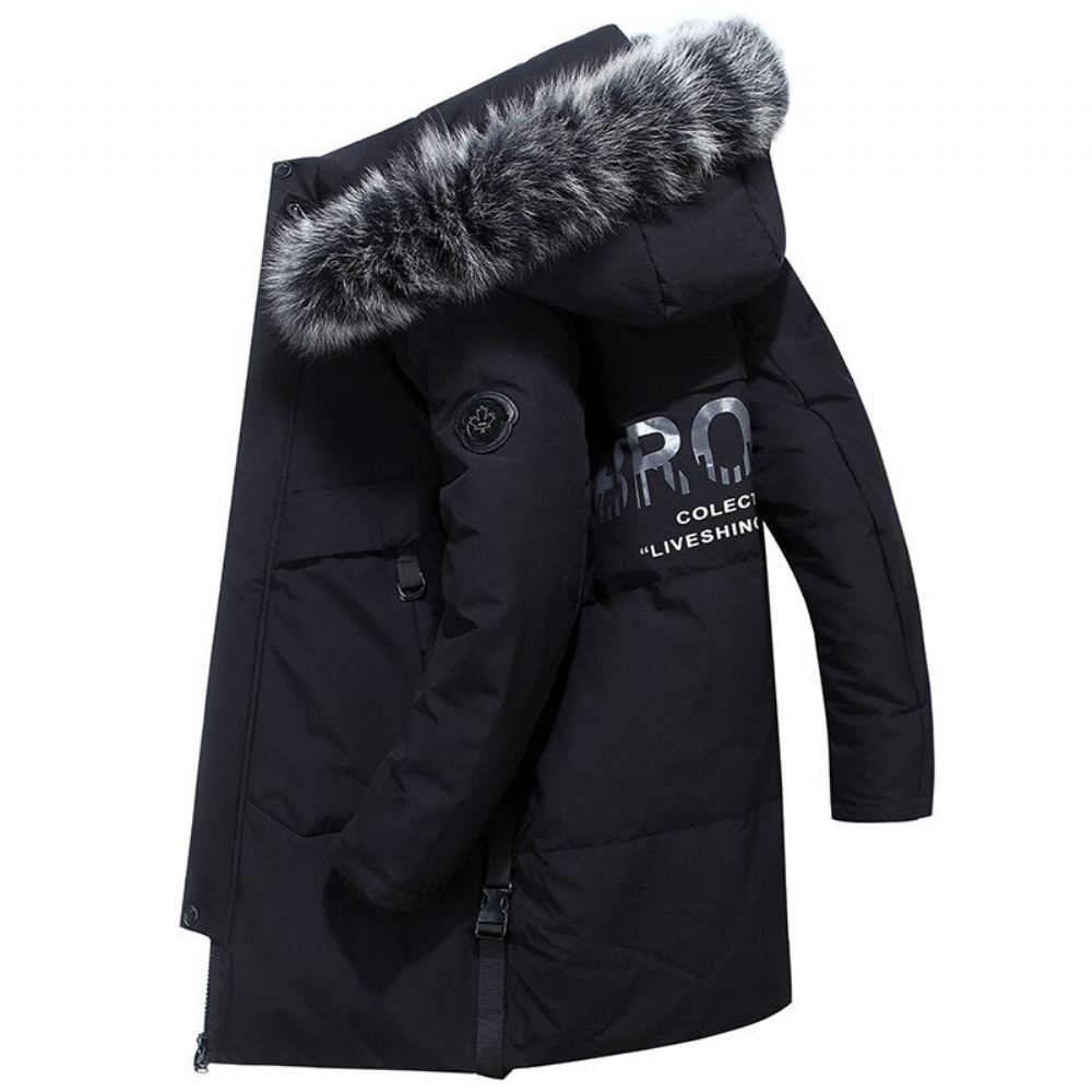 Takit Miesten Talven Lämmin Heavy 80% Untuvahuppu Parka