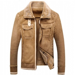 Takit Miesten Turkiskaulusvuori Velvet Thicken Coat