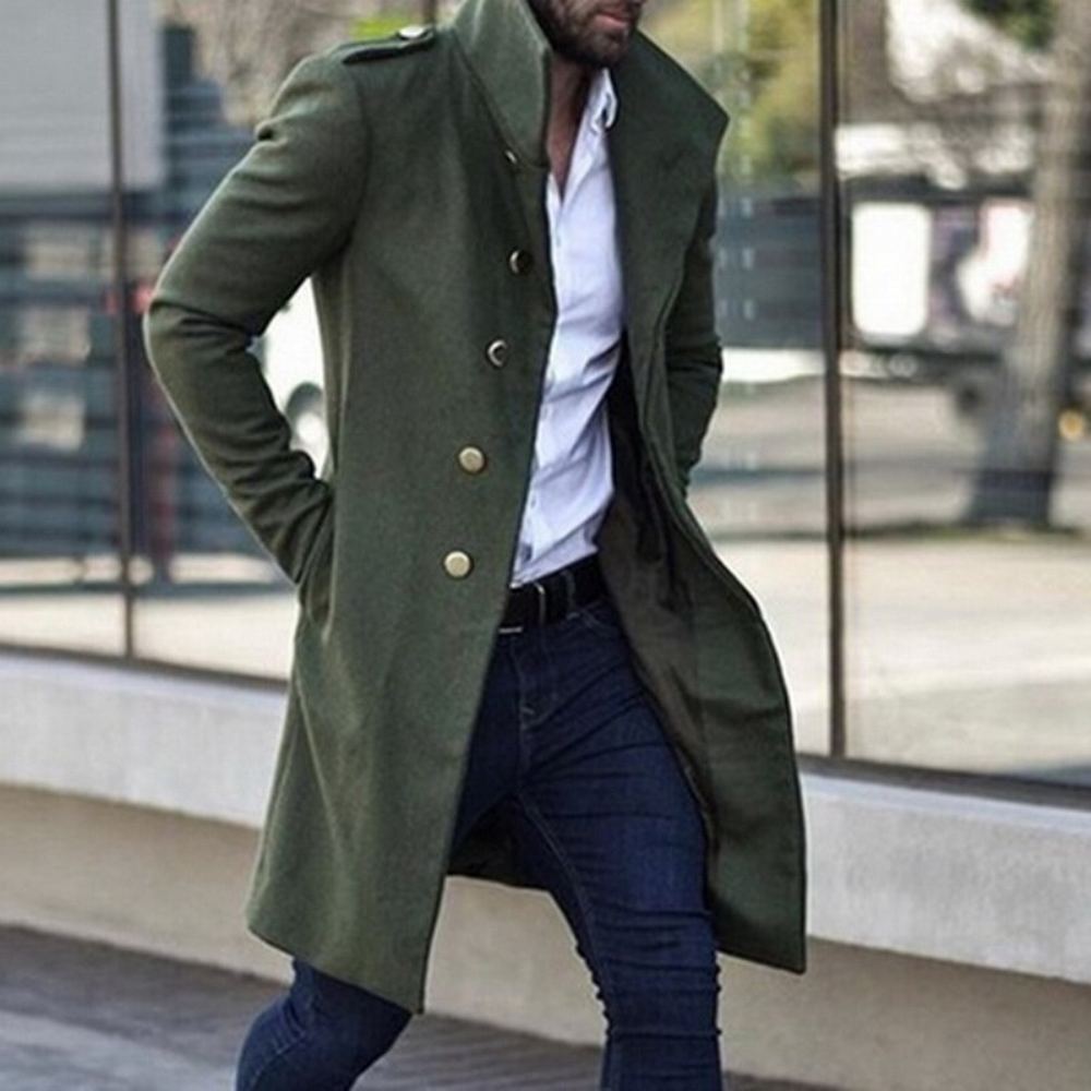 Takit Miesten Wild Standing Collar Trench Takki