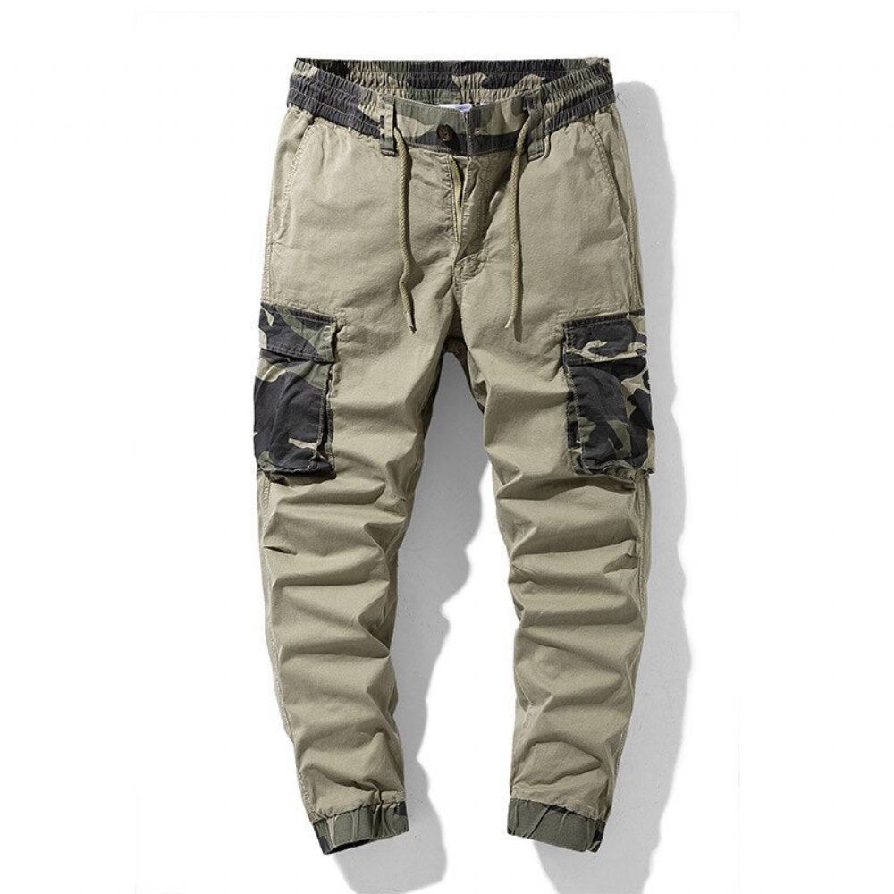 Miesten Housut Cargo Streetwear Joustava Vyötärölenkki