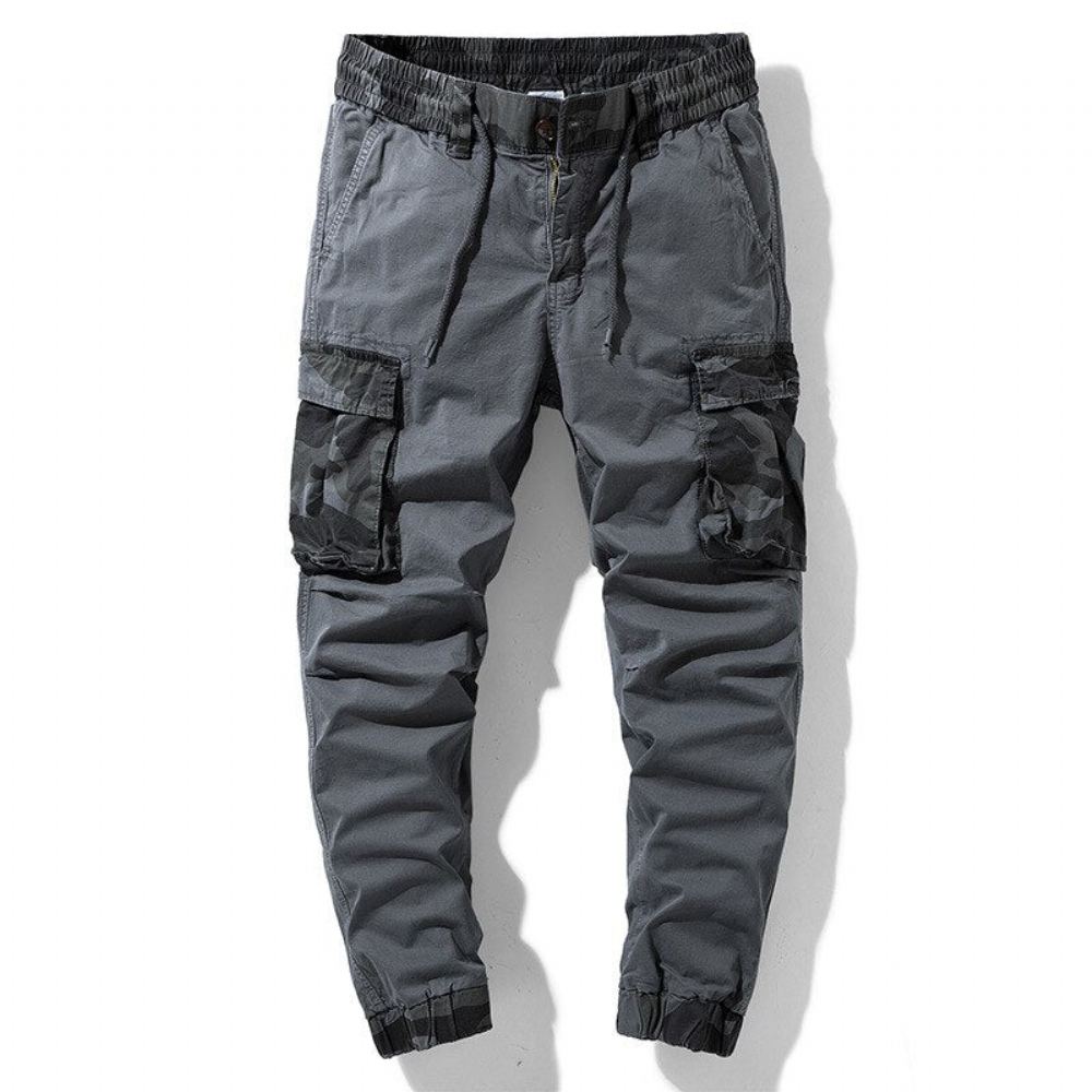 Miesten Housut Cargo Streetwear Joustava Vyötärölenkki