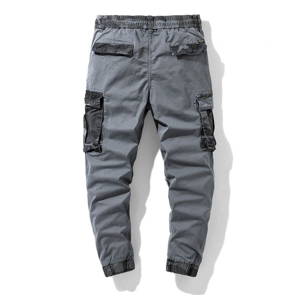 Miesten Housut Cargo Streetwear Joustava Vyötärölenkki